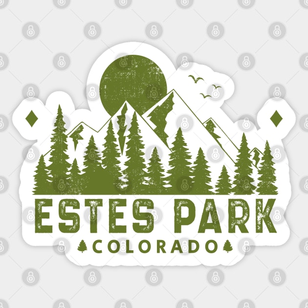 Estes Park Colorado Mountain View Sticker by HomeSpirit
